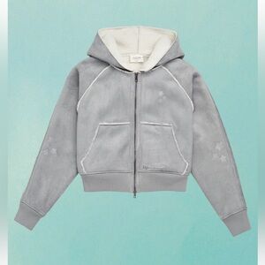 TAYLOR SWIFT- FOLKLORE ALBUM GRAY FAUX SHEARLING JACKET